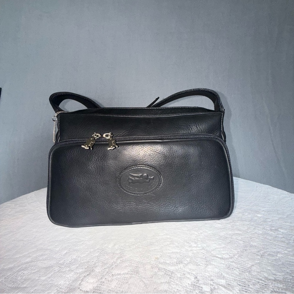 New Vintage American Angel Black Leather Shoulder Bag Purse Never used